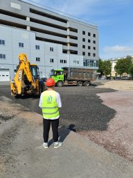 дубль--Устройство парковки из асфальтной крошки "Объект Земледельческая" 2