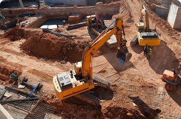 Откопка котлованов, обратная засыпка